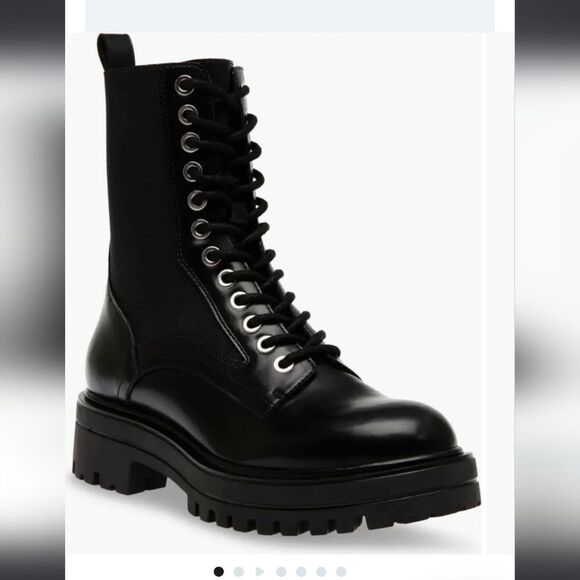 Steve Madden Shoes - Steve Madden Black Lace-Up Chunky Combat Ankle Boots
